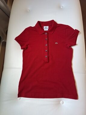Lacoste Classic Red Women's Slim-fit Polo